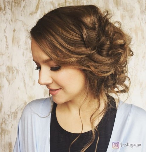 Soft Side Swept Updo