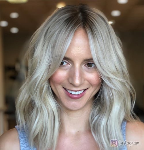 Textured Lob with Face-Framing Layers