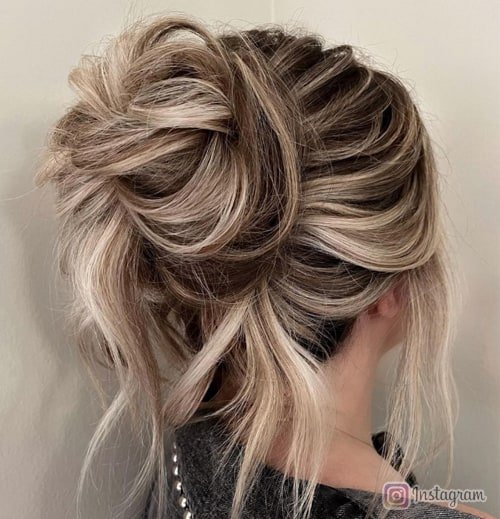 Textured Messy Updo