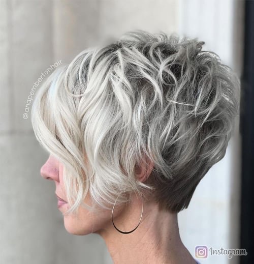 Wavy Pixie with Highlighted Tips