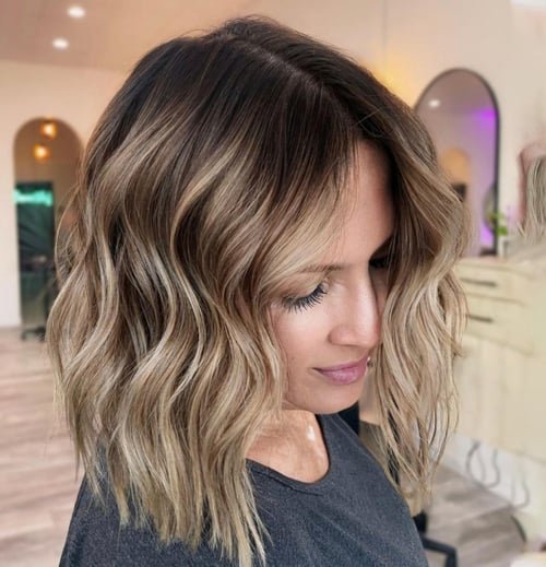 Textured Layers Stylish Medium Haircuts for Straight Thick Hair