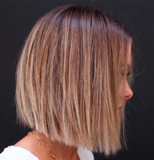 Elegant Blunt Ends Medium-Length Haircut Dimension for 2024