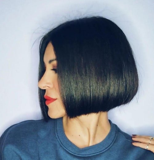 Classic Elegance One-Length Medium Bob Hairstyles