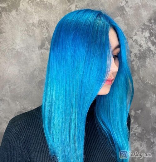 Aqua Blue Hair Color