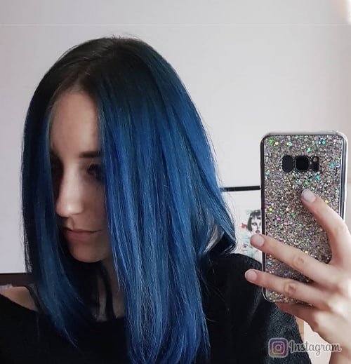 Midnight Blue Hair Color