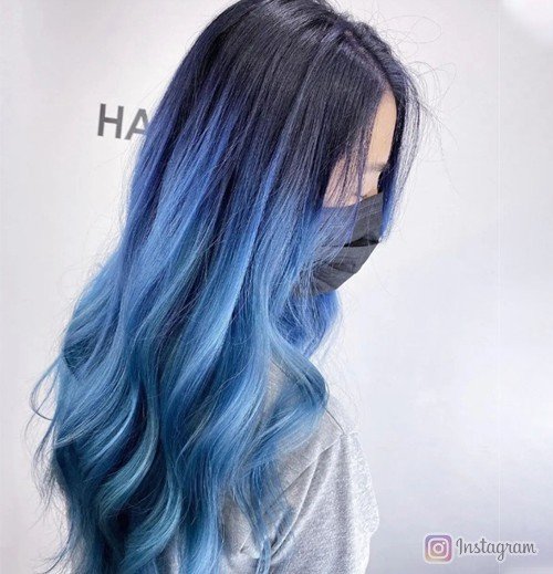 Ocean Blue Hair Color