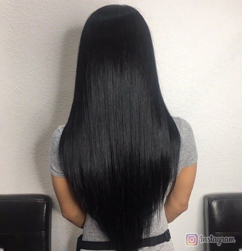 028-Super Sleek Long V Haircut