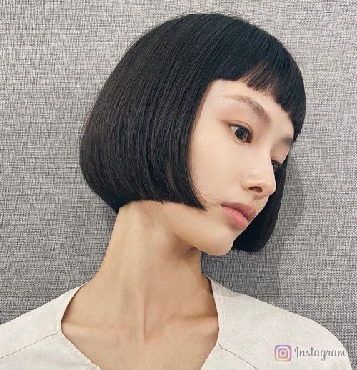 Blunt Bob with Short Bangs